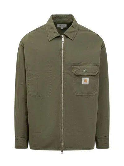 Carhartt Shirt Jacket With Logo In Green