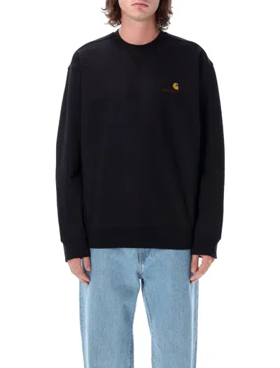 Carhartt Wip American Script Sweatshirt In Black