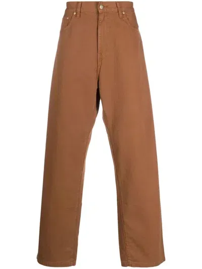 Carhartt Wip Pre Cotton Trousers In Brown