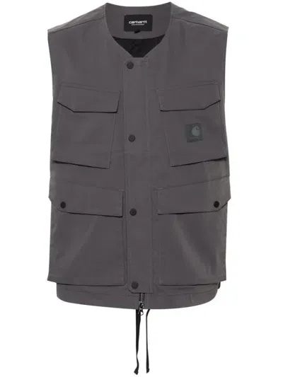 Carhartt Wip Pre Multi Pocket Vest In Gray