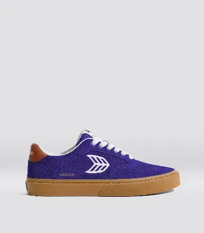 Cariuma Naioca Gum Liberty Purple Suede Off-white Logo Orange Sneaker Men In Gum Liberty Purple/off-white