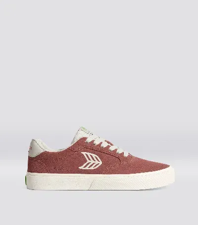 Cariuma Naioca Withered Rose Suede Ivory Logo Sneaker Men In Withered Rose/ivory