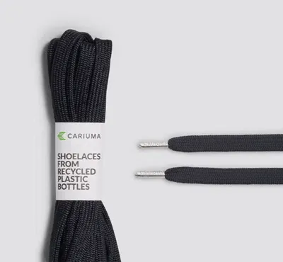 Cariuma Shoe Lace Black With H Silver Tip In Black H Silver Tip