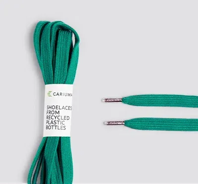 Cariuma Shoe Lace Classic Green With H Silver Tip In Green H Silver Tip