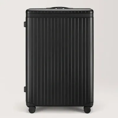 Carl Friedrik The Large Check-in Suitcase 78cm In Black / Black