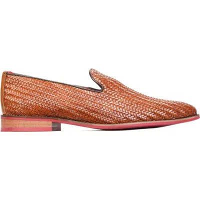 Carlos Santana Gibson Weave Loafer In Tan