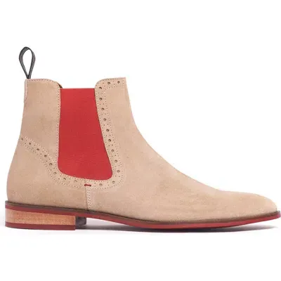 Carlos Santana Mantra Chelsea Boot In Cappucino Suede