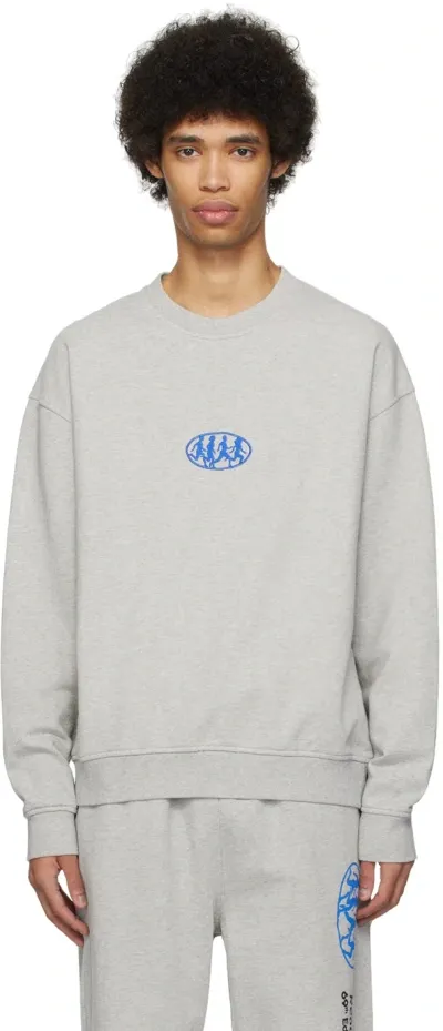 Carne Bollente Gray 'carne Marathon' Sweatshirt In Melange Grey