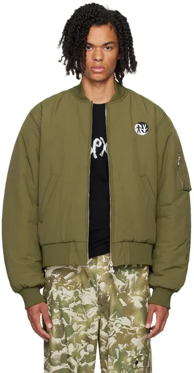 Carne Bollente Khaki Desire Connections Reversible Bomber Jacket