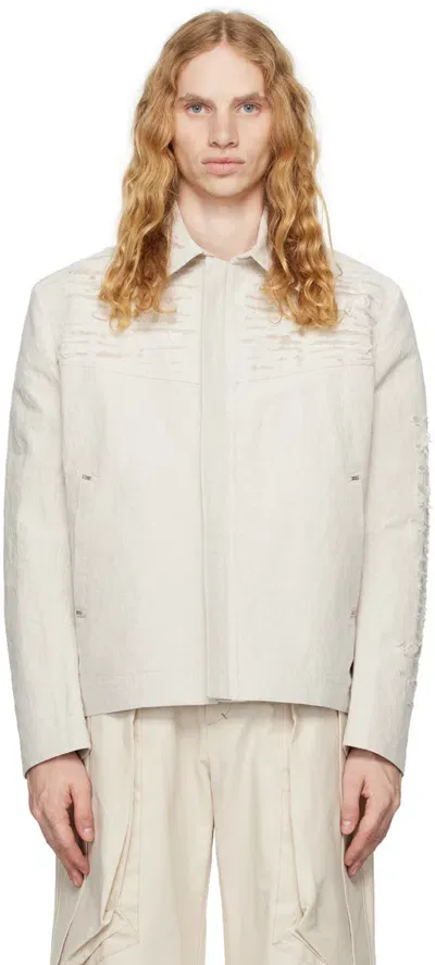 Carnet-archive Off-white Distressed Wall Jacket In Ivory