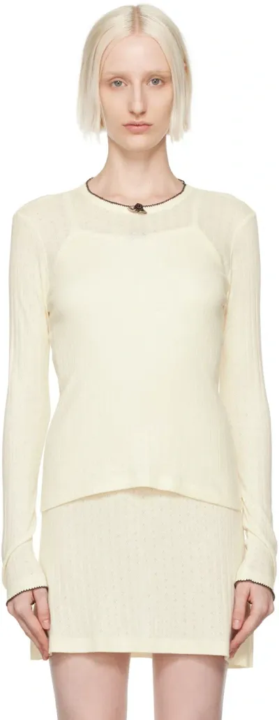 Caro Editions Off-white Caro T-shirt In Cream