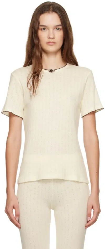 Caro Editions Off-white Caro T-shirt In Cream