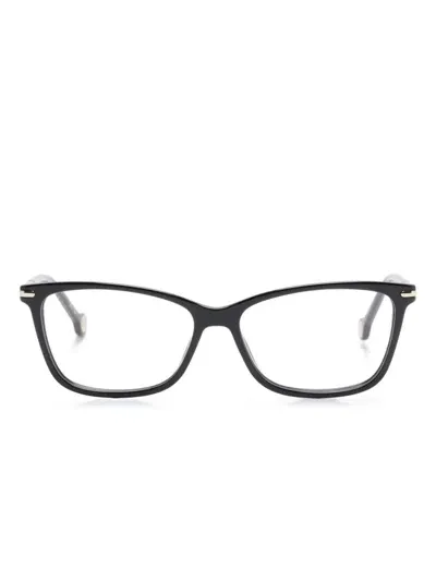 Carolina Herrera Rectangle-frame Glasses In 黑色