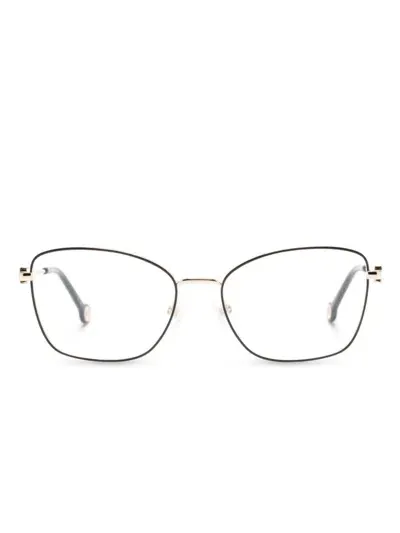 Carolina Herrera Cat-eye Frame Glasses In 金色