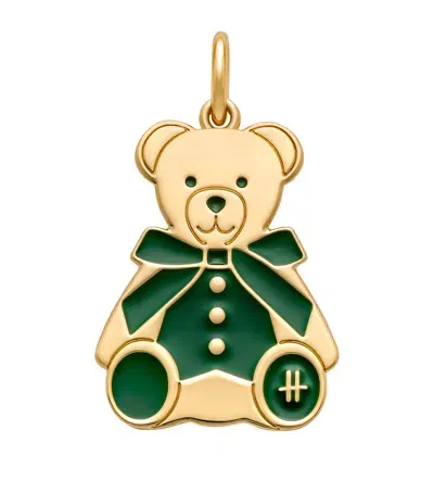 Carolina Herrera Anniversary Edition Teddy Bear Charm In Green