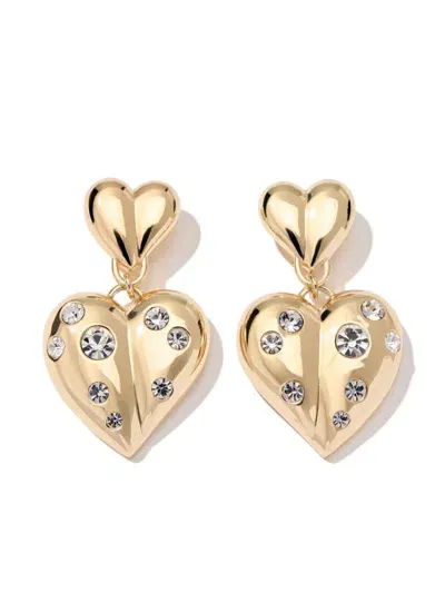 Carolina Herrera Heart-shaped Earrings In Gold