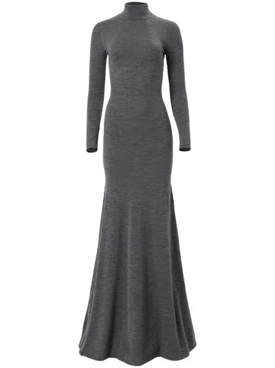 Carolina Herrera High-neck Knitted Dress In Melange Gr