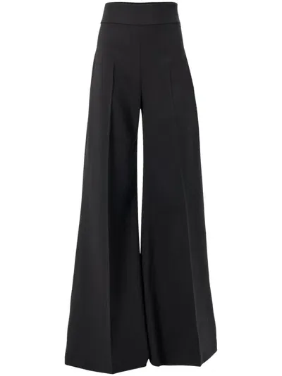 Carolina Herrera High-rise Wide-leg Trousers In Black