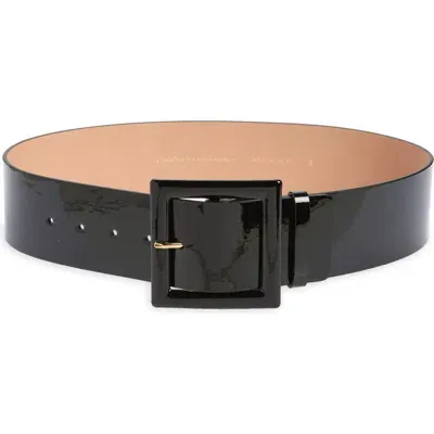 Carolina Herrera Icon Patent-leather Belt In Black