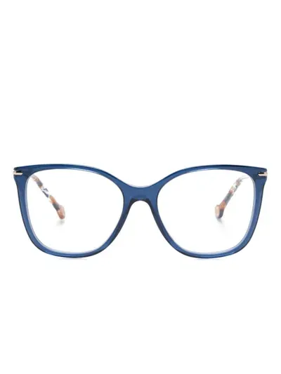 Carolina Herrera Oversize-frame Glasses In 蓝色