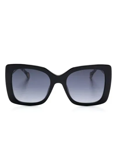 Carolina Herrera Oversize-frame Sunglasses In Black