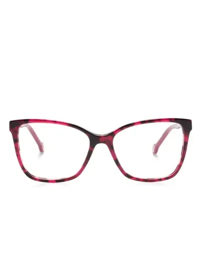 Carolina Herrera Square-frame Glasses In 粉色