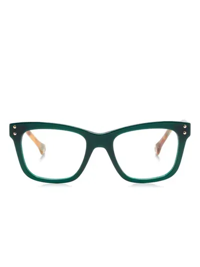 Carolina Herrera Square-frame Glasses In Green