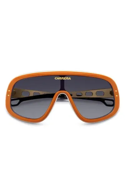 Carrera Eyewear 99mm Flaglab 17 99mm Shield Sunglasses In Orange