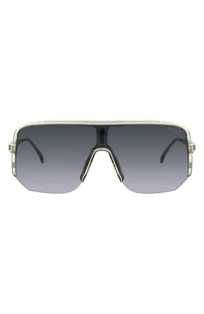 Carrera Eyewear 99mm Oversize Shield Sunglasses In Grey/dark Grey Sf