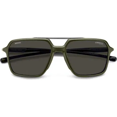 Carrera Eyewear X Ducati 55mm Carduc Rectangle Sunglasses In Black