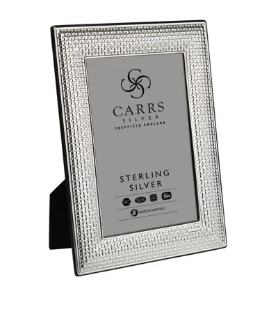 Carrs Silver Sterling Silver Cross Stitch Photo Frame In Gray