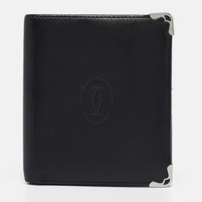 Pre-owned Cartier Bifold Wallet In Black