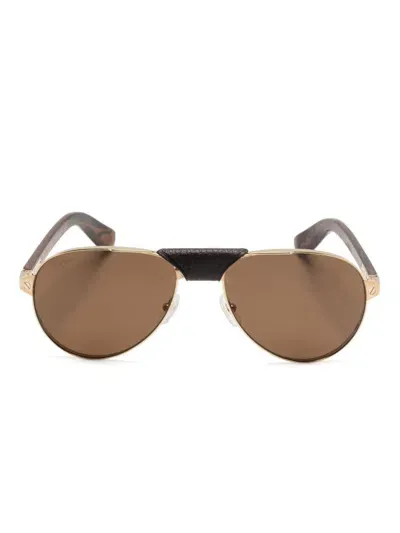 Cartier Ct0495s Sunglasses In 褐色