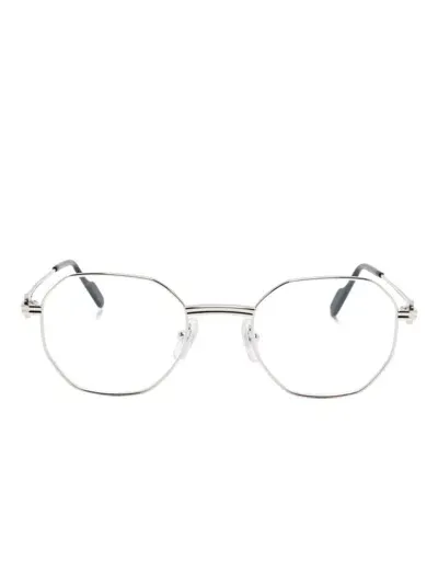 Cartier Geometric-frame Glasses In Silver