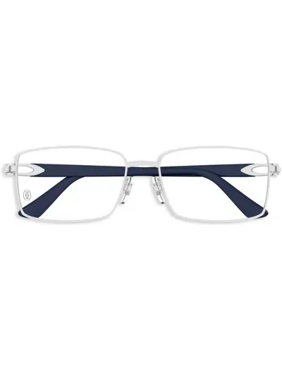 Cartier Geometric-frame Glasses In Metallic