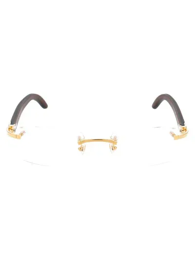 Cartier Optical In 005 Gold Brown Transparent