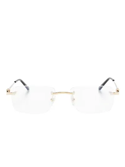 Cartier Rectangle-frame Glasses In 金色