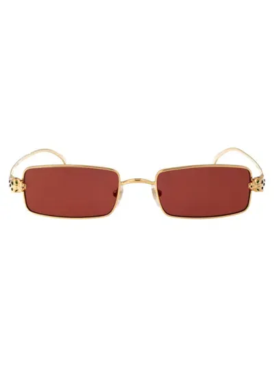 Cartier Rectangle Frame Sunglasses In Multi