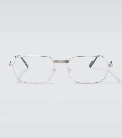 Cartier Santos De  Aviator Sunglasses In Metallic