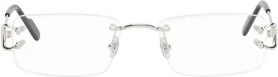 Cartier Silver Ct0344o Glasses In Slvr-slvr-trnsprnt