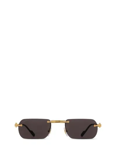 Cartier Rimless Sunglasses In Gold