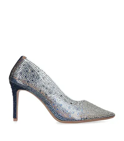 Carvela Lovebird Crystal-embellished Pvc Courts In Navy