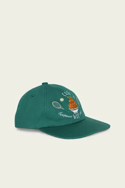 Casablanca Casa Way Embroidered Cap In Green