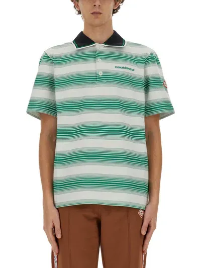 Casablanca Cotton Interlock Polo Shirt In Multicolour