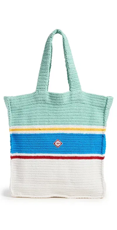 Casablanca Women's Crochet Shopper Bag | Apf24 Color Bag Color 104 Color 01 In Blue