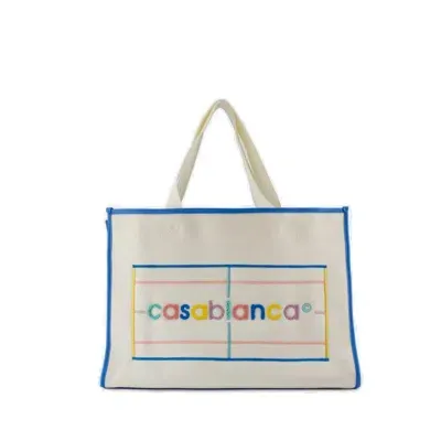 Casablanca Knit Shopper Bag -  - Synthetic - Yellow In White