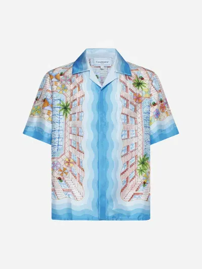 Casablanca Le Plongeon Silk Shirt In Multicolor