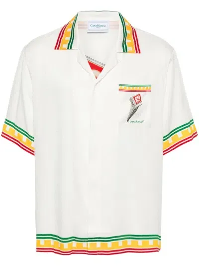 Casablanca Logo Monogram Pattern Shirt In Multicolor