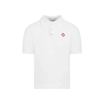 Casablanca Triangle Boucle Polo In White