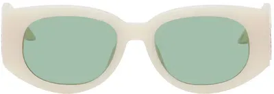 Casablanca Off-white 'the Memphis' Sunglasses In Crm/ylw Gld/sld Gren